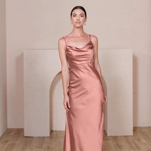 Revelry Skye Satin Dress, Size 4, Color: Desert Rose